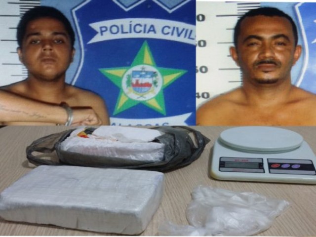 Maceió: Homens são presos com dois quilos de cocaína no Denilma Bulhões